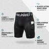 Yuerlian Compression Shorts Men with Pocket Spandex Sport Shorts Athletic Workout Running Performance Baselayer Underwear 1 Packs view 3