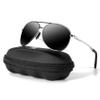 Aviator Sunglasses for Men Polarized Women UV Protection Lightweight Driving Fishing Sports Unisex glasses MX208 Silver Frame Black Lens view 1