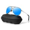 Aviator Sunglasses for Men Polarized Women UV Protection Lightweight Driving Fishing Sports Unisex glasses MX208 Silver Frame Blue Lens view 1