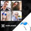Aviator Sunglasses for Men Polarized Women UV Protection Lightweight Driving Fishing Sports Unisex glasses MX208 Silver Frame Blue Lens view 3