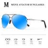 Aviator Sunglasses for Men Polarized Women UV Protection Lightweight Driving Fishing Sports Unisex glasses MX208 Silver Frame Blue Lens view 4