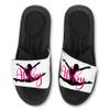 Violet Victoria & Fan Star Custom Personalized Gymnast Leaping Slide Sandals - Add your Name - LARGE view 1