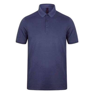 Henbury Mens Stretch Microfine Pique Polo Shirt (XXL) (Navy)