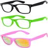 3 Pack Kids Glasses Clear Lens Black Green Matte Mirror Lens Pink view 1