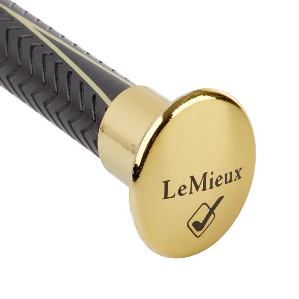 LeMieux LeGrip Jumping Horse Whip in Brown with Polycarbon Shaft & Metal Cap, Soft PU Grip Handles for General Purpose - 65 cm