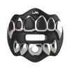 Loudmouth Football Mouth Guard - 3D Chrome Grillz Football Mouthpiece, Fits Adult & Youth, Mouth Guard Accessories (3D Grillz - Chrome Black/Silver) view 1