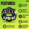 Loudmouth Football Mouth Guard - 3D Chrome Grillz Football Mouthpiece, Fits Adult & Youth, Mouth Guard Accessories (3D Grillz - Chrome Black/Silver) view 3