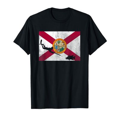 Florida Flag Spearfishing Freedive T-Shirt