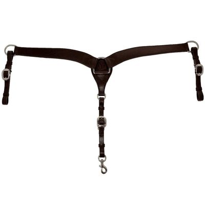 Circle Y 2 Shaped Plain Breast Collar 2