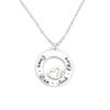AJ's Collection Personalized Stationary Sterling Silver Washer Name Necklace With Heart. Customize a washer charm. Choice of Sterling Silver Chain. Shiny, elegant, classy. Gift for Her view 1