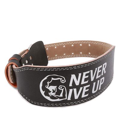 Kmgjc Professional Leather Weightlifting Belt - Training Sports Protective Gear Waist Support Unisex (Color : A, Size : M)