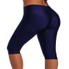 Women Knee Length Swim Shorts Leggings Sun Protection Rash Guard Pants Sports Crop Swim Tights Tankini Bottom, Black 2XL view 2