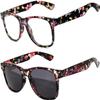 2 Pack Kids Glasses Flowers Black Clear Lens Polarized Smoke Lens view 1
