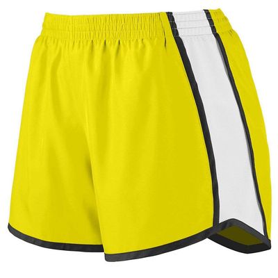 Augusta Sportswear Girls Large Power Yellow/White/Black Shorts