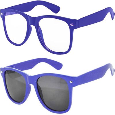 2 Pack Kids Glasses Blue Dark Clear Lens Polarized Smoke Lens