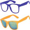 OWL 2 Pack Kids Glasses and Sunglasses, UV Protection Clear Lens Blue Glasses and Polarized Orange Mirror Toddler Sunglasses view 1