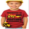 Tstars Promoted to Big Brother and Digging It T-Shirt - Toddler Kids Sibling Shirt - Pregnancy Reveal Gift for Boys 4T Red view 1