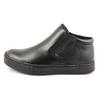 Laforst Custer Mens Work Slip Resistant Tumble Leather Slip On Server Flats Black 9 view 3