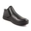 Laforst Custer Mens Work Slip Resistant Tumble Leather Slip On Server Flats Black 9 view 4