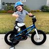 Royalbaby Freestyle Outdoor Children's Bicycle Dual Handbrakes Sporty Kid Bike with Training Wheels and Adjustable Seat, 12 Inch, Blue view 2
