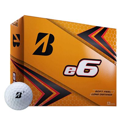 Bridgestone 2019 e6 White Golf Balls (One Dozen), Model:E9WX6D