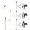 REDCAMP Aluminum Adjustable Camping Tarp Poles, Set of 2, 90" Telescoping Lightweight Tent Poles for Shelter, Hammock Rain Fly, Awning view 2