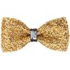 Onwon Rhinestone Bow Ties Party Banquet Glitter Bowties with Adjustable Length Men's Pre-tied Bow Ties for Wedding Parties Gold view 1