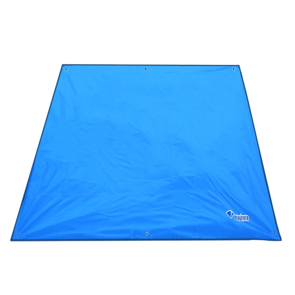 Azarxis Hammock Rain Fly Tent Tarp Ground Cloth Footprint Shelter Sunshade Beach Picnic Blanket Mat Sand Free Large Portable Waterproof Oxford (Blue, L - 94.5 x 86.6 inches)