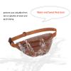 Leather Fanny Packs for Men Women, Brown Belt Bag Fashionable Waist Pack Sling Crossbody Bags Purse for Casual Workout Travel Camping Hiking Walking view 2