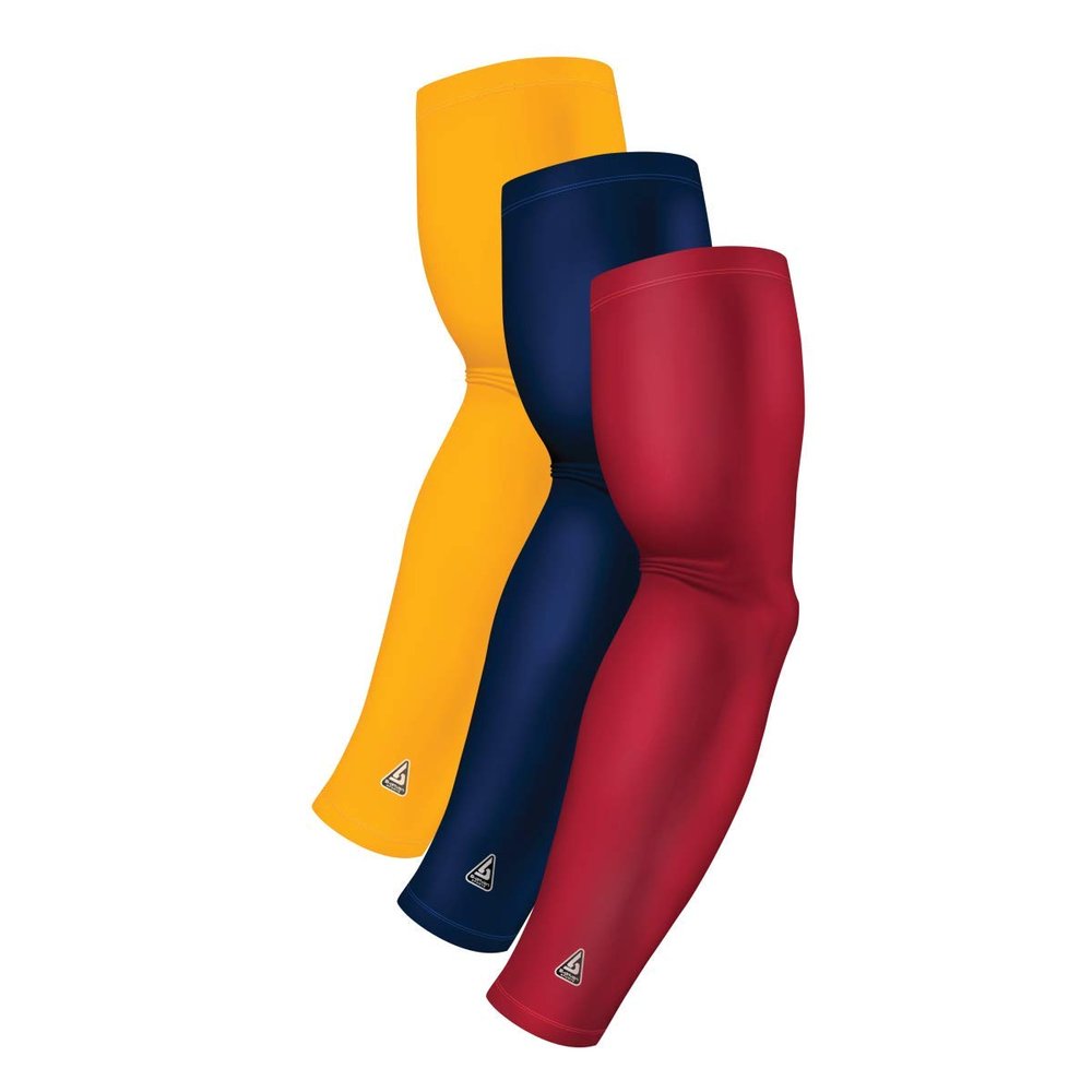 Compression Arm Sleeves Youth | Kids Athletic Sports Sleeves for Baseball Football Basketball Golf Tennis Volleyball Softball | Cooling UV Sun Protection | 3 Shooting Sleeves