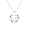 AJ's Collection Personalized Stationary Sterling Silver Washer Name Necklace With Heart. Customize a washer charm. Choice of Sterling Silver Chain. Shiny, elegant, classy. Gift for Her view 1