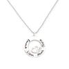 AJ's Collection Personalized Stationary Sterling Silver Washer Name Necklace With Heart. Customize a washer charm. Choice of Sterling Silver Chain. Shiny, elegant, classy. Gift for Her view 1