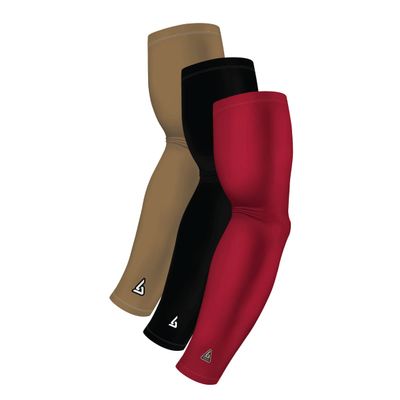 Compression Arm Sleeves Youth | Kids Athletic Sports Sleeves for Baseball Football Basketball Golf Tennis Volleyball Softball | Cooling UV Sun Protection | 3 Shooting Sleeves