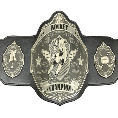 Undisputed Belts Hockey Championship Belt Trophy - Custom Banner Text and Color Options