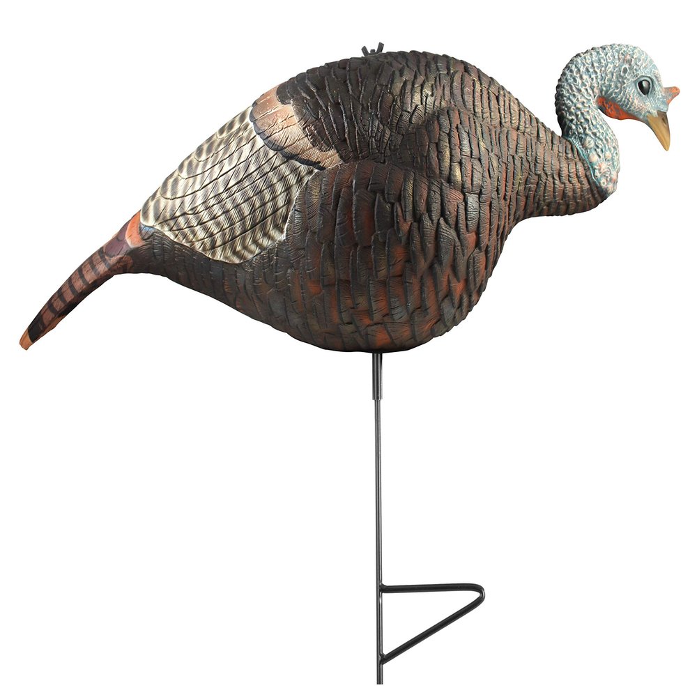 The Grind Hen Decoys, Durable and Lifelike Hen Turkey Decoy, Available in Multiple Postures, Relaxed Feeding Hen with 2-Piece Motion Stake