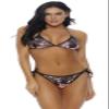 Forplay Women's Standard Stay Shinin' Embellished Bikini Set, Mauve Silver, L view 1