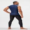 DEVOPS 3 Pack Men's Athletic Compression Shirts Sleeveless (Large, Black/Navy/White) view 4