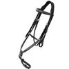 Exion Jumping Horse Bridle | Anatomical Figure 8 Bridle with Fancy Stitching & Padded Grackle Noseband | Rubber Grip Reins & Brass Buckles | English Tack for Equestrian Show & Training view 3