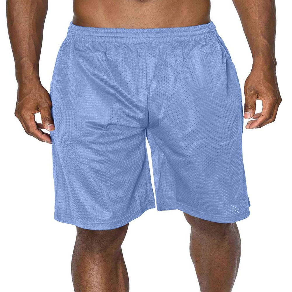 NE PEOPLE Mens Solid Comfy Regular Fit Plain Mesh/Heavy Mesh Basketball Gym Shorts Short Pants S-7XL
