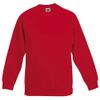 Fruit of the Loom Childrens Big Boys Raglan Sleeve Sweatshirt (Pack of 2) (5-6) (Red) view 1