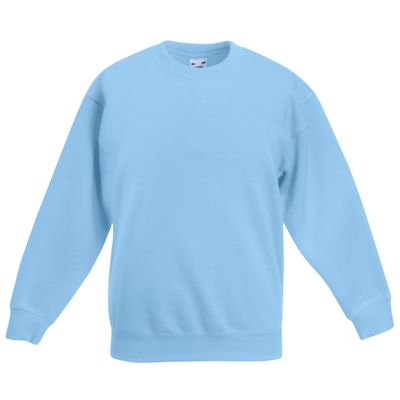 Fruit of the Loom Childrens Big Boys Set in Sleeve Sweatshirt (Pack of 2) (3-4) (Sky Blue)