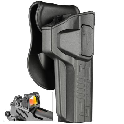 1911 5" Full Size Holster, OWB Holster for 1911 Colt/Elite Force/GSG/Kimber/Springfield/Remington/RIA ARM/Ruger SR1911 - Index Finger Released | Adjust Cant | Autolock | Matte Finish -RH