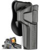 1911 5" Full Size Holster, OWB Holster for 1911 Colt/Elite Force/GSG/Kimber/Springfield/Remington/RIA ARM/Ruger SR1911 - Index Finger Released | Adjust Cant | Autolock | Matte Finish -RH view 1