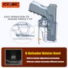1911 5" Full Size Holster, OWB Holster for 1911 Colt/Elite Force/GSG/Kimber/Springfield/Remington/RIA ARM/Ruger SR1911 - Index Finger Released | Adjust Cant | Autolock | Matte Finish -RH view 3