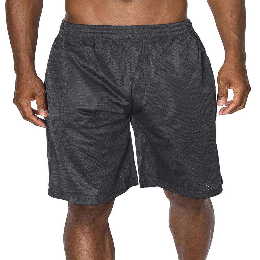NE PEOPLE Mens Solid Comfy Regular Fit Plain Mesh/Heavy Mesh Basketball Gym Shorts Short Pants S-7XL