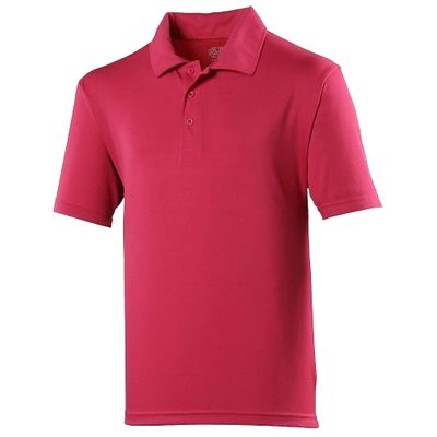 Just Cool Kids Big Boys Sports Polo Plain Shirt (Pack of 2) (9-11) (Hot Pink)