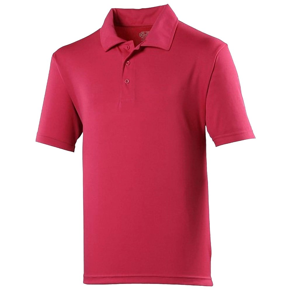 Just Cool Kids Big Boys Sports Polo Plain Shirt (Pack of 2) (9-11) (Hot Pink)