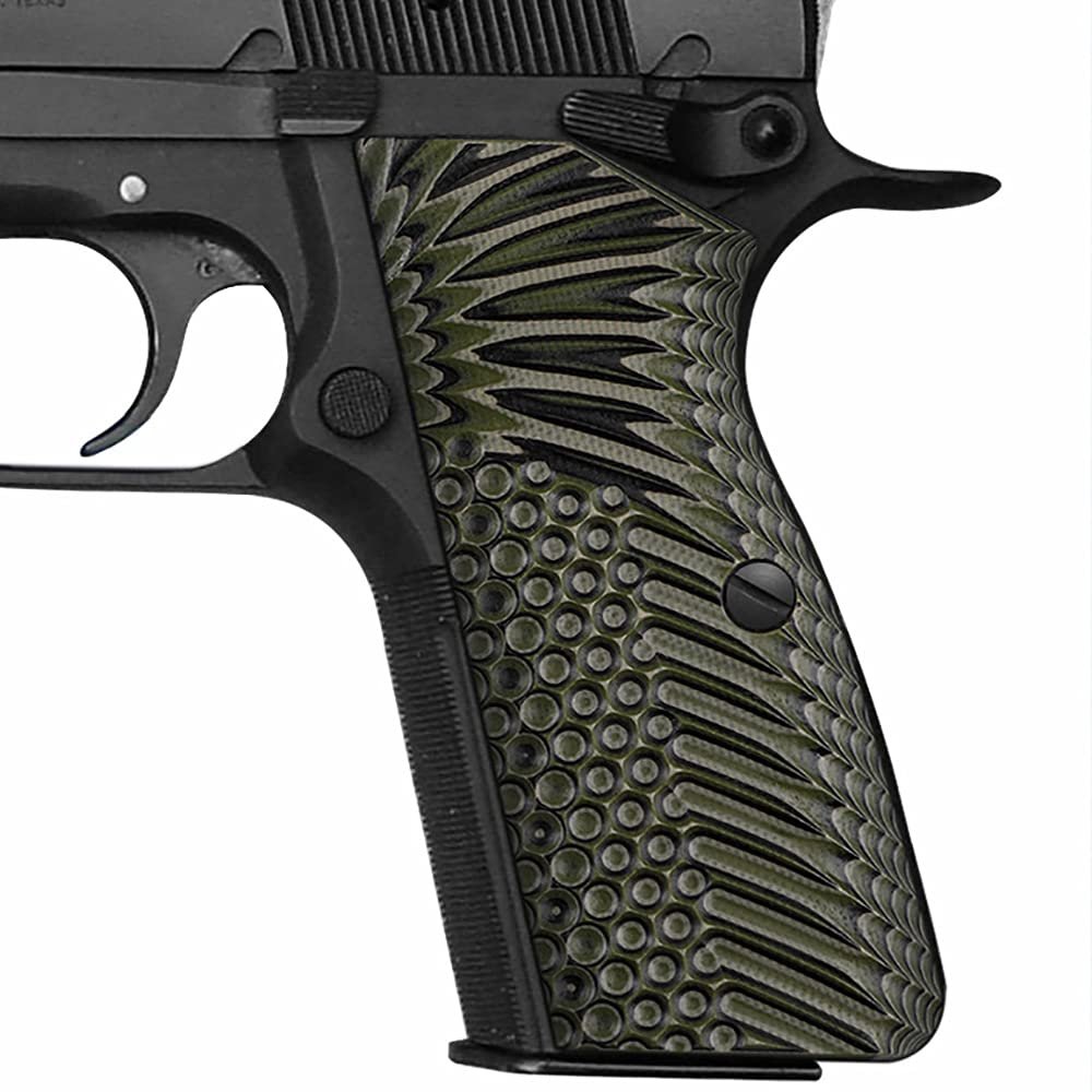 Coolhand G10 Gun Grips for Browning High Power and Tisas Regent BR9, Army Green, HP-N1-21