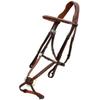 Exion Jumping Horse Bridle | Anatomical Figure 8 Bridle with Fancy Stitching & Padded Grackle Noseband | Rubber Grip Reins & Brass Buckles | English Tack for Equestrian Show & Training view 3