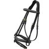 ExionPro Exion Anatomical Snaffle Jumping Bridle for Horses with Removable Flash Noseband & Rubber Reins  Premium Vegetable-Tanned Leather, Brass Buckles, Padded MonoCrown, Designer Stitching view 1
